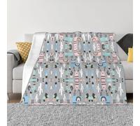 Nbtghga Llama Cactus Print Flannel Throw Blanket,Cozy Print Design For Sofa Couch Bed Ultimate Comfort And Warmth