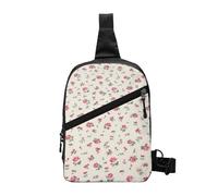 Nbtghga Lovely Sweet Red Cherry Print Chest Pack Crossbody Chest Package, Diagonally Worn Daypack For Hiking & Daily Commute