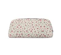 Nbtghga Lovely Sweet Red Cherry Print Pencil Pouch, Pen Bag with Practical Zip, Stationery Pouch for School Office