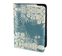 Nbtghga Luxury Cute Leavesprint Leather Travel Passport Wallet Blocking Passport Cover Travel Documents Organizer