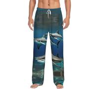 Nbtghga Mens Hammerhead Sharks Print Pajama Pants Lightweight Lounge Sleep Bottoms With Pockets Drawstring