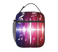 Nbtghga Music Notes. Print Insulated Lunch Cooler Bag,Reusable Lunch Tote Bag for Work, Picnic Or Travel