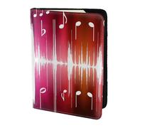 Nbtghga Music Notes.Print Leather Travel Passport Wallet Blocking Passport Cover Travel Documents Organizer