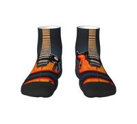 Nbtghga Orange Electric Guitars Print Socks Funny Novelty Socks,Cute Pattern Ankle Socks Casual Sport Socks Unique Socks