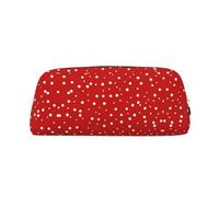 Nbtghga Red and White Polka Dots Print Pencil Pouch Purse Bag Makeup Pouch Organizer Cute Pen Case with Zipper