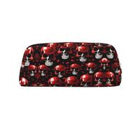 Nbtghga Red Skeletons Print Pencil Pouch, Pen Bag with Practical Zip, Stationery Pouch for School Office