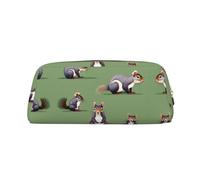 Nbtghga Red Squirrel Print Pencil Pouch, Pen Bag with Practical Zip, Stationery Pouch for School Office