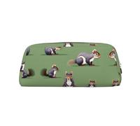 Nbtghga Red Squirrel Print Pencil Pouch, Pen Bag with Practical Zip, Stationery Pouch for School Office