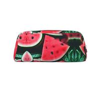 Nbtghga Red Watermelon Print Pencil Pouch, Pen Bag with Practical Zip, Stationery Pouch for School Office