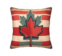 Nbtghga Retro Canada Flag Pattern Print Corduroy Pillow Covers Decorative Throw Pillow Covers Couch Pillowcases Cushion Covers