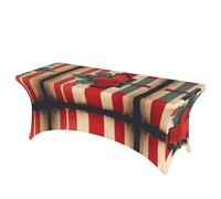 Nbtghga Retro Canada Flag Pattern Print Rectangular Tablecloth,Stylish Rectangular Table Cover Clean Tablecloth Easy Installation