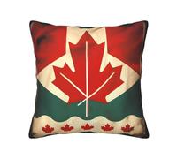 Nbtghga Retro Canada Flag Print Corduroy Pillow Covers Decorative Throw Pillow Covers Couch Pillowcases Cushion Covers