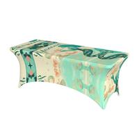 Nbtghga Retro Mermaid Print Rectangular Tablecloth,Stylish Rectangular Table Cover Clean Tablecloth Easy Installation