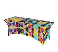 Nbtghga Retro Roller Skates Colorful Print Rectangular Tablecloth,Stylish Rectangular Table Cover Clean Tablecloth Easy Installation