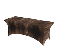Nbtghga Rustic Old Barn Wood Print Rectangular Tablecloth,Stylish Rectangular Table Cover Clean Tablecloth Easy Installation