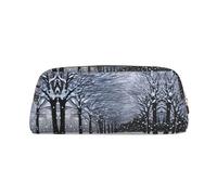 Nbtghga Snow Falling in The Park Print Pencil Pouch, Pen Bag with Practical Zip, Stationery Pouch for School Office