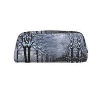 Nbtghga Snow Falling in The Park Print Pencil Pouch, Pen Bag with Practical Zip, Stationery Pouch for School Office