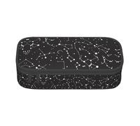 Nbtghga Starry Divination Constellation Print Pencil Case Holder Stylish Slim with Zipper Cosmetic Makeup Pouch Bag for Girls Teens Adults