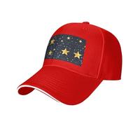 Nbtghga Stars Eastern Pattern Print Baseball Cap Golf Dad Hat Adjustable Original Classic Cap Casquette,Outdoor Sports Casual Wear Red
