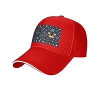 Nbtghga Stars Eastern Stars Print Baseball Cap Golf Dad Hat Adjustable Original Classic Cap Casquette,Outdoor Sports Casual Wear Red