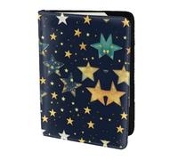 Nbtghga Stars Eastern Starsprint Leather Travel Passport Wallet Blocking Passport Cover Travel Documents Organizer