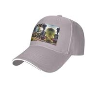 Nbtghga Steam Little Train Print Baseball Cap Golf Dad Hat Adjustable Original Classic Cap Casquette,Outdoor Sports Casual Wear Gray