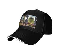 Nbtghga Steam Little Train Print Baseball Cap Golf Dad Hat Adjustable Original Classic Cap Casquette,Outdoor Sports Casual Wear Black