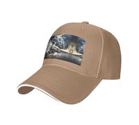 Nbtghga Steam Train Clouds Print Baseball Cap Golf Dad Hat Adjustable Original Classic Cap Casquette,Outdoor Sports Casual Wear Natural