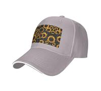 Nbtghga Sunflower Blooming Flowers Plants Print Baseball Cap Golf Dad Hat Adjustable Original Classic Cap Casquette,Outdoor Sports Casual Wear Gray