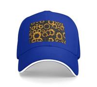 Nbtghga Sunflower Blooming Flowers Plants Print Baseball Cap Golf Dad Hat Adjustable Original Classic Cap Casquette,Outdoor Sports Casual Wear Blue