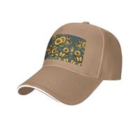 Nbtghga Sunflower Floral Butterflies Print Baseball Cap Golf Dad Hat Adjustable Original Classic Cap Casquette,Outdoor Sports Casual Wear Natural