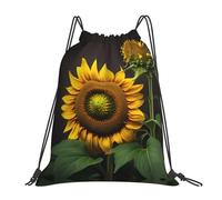 Nbtghga Sunflowers In The Weeds Print Drawstring Bags Gym Bag,Draw String Back Bag For Shopping Sport Yoga Travel,Beach