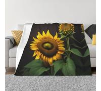 Nbtghga Sunflowers In The Weeds Print Flannel Throw Blanket,Cozy Print Design For Sofa Couch Bed Ultimate Comfort And Warmth