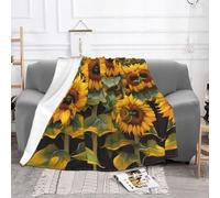 Nbtghga Sunflowers Print Flannel Throw Blanket,Cozy Print Design For Sofa Couch Bed Ultimate Comfort And Warmth