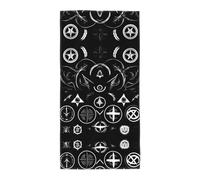 Nbtghga Supernatural Symbols Black Print Home Decorative Hand Towels Multipurpose For Bathroom, Hotel, Gym And Spa
