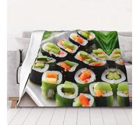 Nbtghga Sushi Dill Pickles Print Thick Double-Sided Flannel Blanket,Throw For Bed Sofa Travel And Camping, Super Soft Cozy Fluffy
