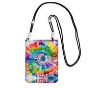 Nbtghga Tie Dye Hippies Print Carry A Mobile Phone Bag Diagonally, Multi-Functional Small Purse For Coins And Cellphone