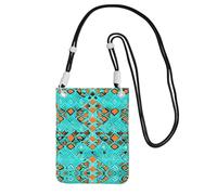 Nbtghga Turquoise Wonders Print Carry A Mobile Phone Bag Diagonally, Multi-Functional Small Purse For Coins And Cellphone