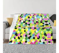 Nbtghga Twister Polka Dots Pattern Print Flannel Throw Blanket,Cozy Print Design For Sofa Couch Bed Ultimate Comfort And Warmth