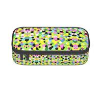 Nbtghga Twister Polka Dots Pattern Print Pencil Case Holder Stylish Slim with Zipper Cosmetic Makeup Pouch Bag for Girls Teens Adults