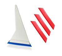 NBTOOL Window Tint Tools 3Pcs Window Tint Side Swipe Long Handle Squeegee,Window Tint Squeegee with Replaceable Red PU Bevel Blades Window Tinting Tools for Car Window Glass Film