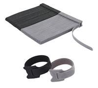 NBTORCH 200 PCS Reusable Cable Ties with Hook and Loop, Multi-Purpose Adjustable 8 Inch Cable Management Wire Ties Cable Straps for Organizing Home, Office and Data Centers (Black+Grey)