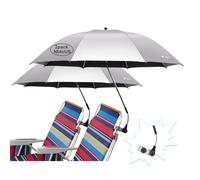 NBtoUS Beach & Patio Umbrella with Universal Clamp, UPF 50+ Portable Shade for Chairs & Strollers