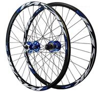NBTRXWAFR 26/27.5/29 Inch MTB Wheelset Disc Brake Quick Release Mountain Bike Wheels Alloy Double Layer Rim Front And Rear Wheel for 7-12 Speed Cassette 32 Holes,Blue,29inch
