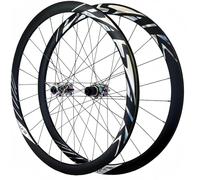 NBTRXWAFR 700C Road Wheelset, 36Mm Rims, Double-Wall C/V Wheels, 24-Hour Straight-Pull Spokes, Quick Release Hubs for 8-12 Speed Cassette,Colour
