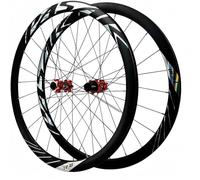 NBTRXWAFR 700C Road Wheelset, 36Mm Rims, Double-Wall C/V Wheels, 24-Hour Straight-Pull Spokes, Quick Release Hubs for 8-12 Speed Cassette,Red