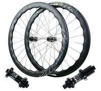 NBTRXWAFR Carbon Fiber 700C Quick Release Mountain Bike Wheelset, 24 Spokes Front 2 Rear 4 Bearings Planetary Ratchet 54T Compatible 700C*23C-50C Wheelset,HG