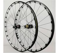 NBTRXWAFR Mountain Bike Wheel Set 26/27.5'' 29 Inch MTB Disc Brake Thru-Axle Wheels Straight Pull Spokes Rim 24H Hub for 7 8 9 10 11 12 Speed Cassette,Black,29inch