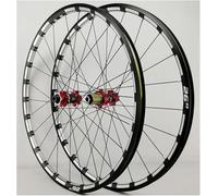 NBTRXWAFR Mountain Bike Wheel Set 26/27.5'' 29 Inch MTB Disc Brake Thru-Axle Wheels Straight Pull Spokes Rim 24H Hub for 7 8 9 10 11 12 Speed Cassette,Red,27.5inch