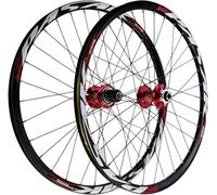 NBTRXWAFR MTB Wheelset Mountain Bike Wheelset 26 27.5 29 Inch Aluminum Alloy HG Hub Disc Brake Quick Release Bicycle Wheels for 7-12 Speed,Red,26inch